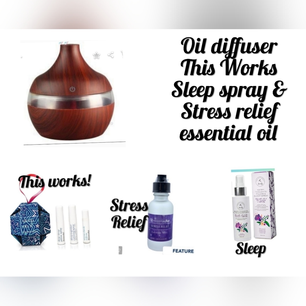 Sleep and stress relief Essential oils and diffuser bundle